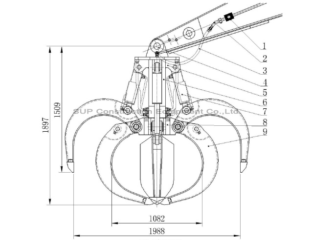 Hydraulic Non-rotary Orange Peel Grab Operation Instruction - SUP Construction Equipment Co.Ltd.