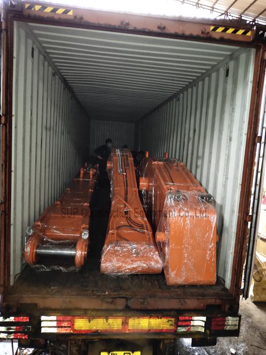 Hitachi ZX250,ZX350,ZX470,ZX650,ZX670 super long front,long reach boom arm,long reach boom stick,long reach front - SUP Construction Equipment Co.,Ltd.