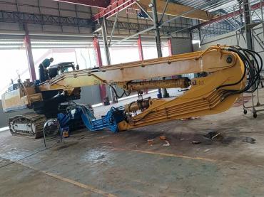 Sany SY365,SY375 Long Reach Boom With Hydraulic Vibratory Sheet Pile Driver | Vibro Pile Hammer